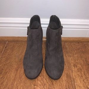 Style and Co Gray suede booties